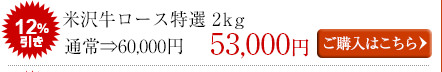 米沢牛通販のロース特選しゃぶしゃぶ用（2kg）
