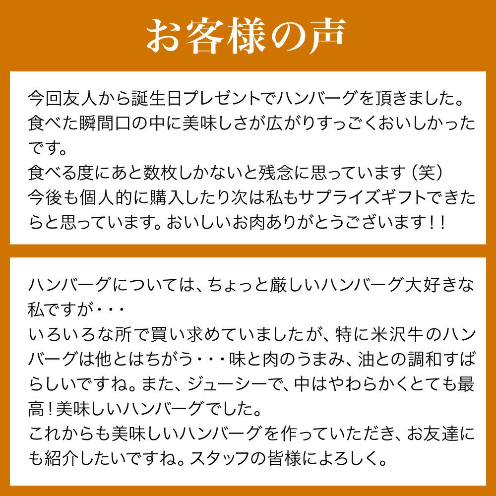 米沢牛１００％ハンバーグ  140g1枚　【冷凍便】